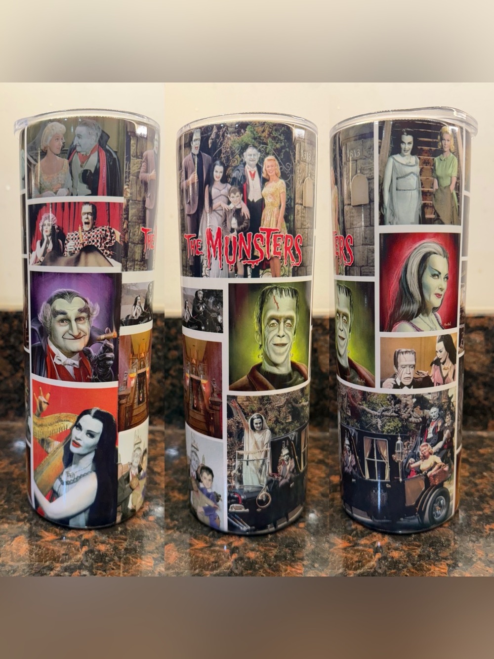 The Munsters Collage Stainless Tumbler - Multicolor